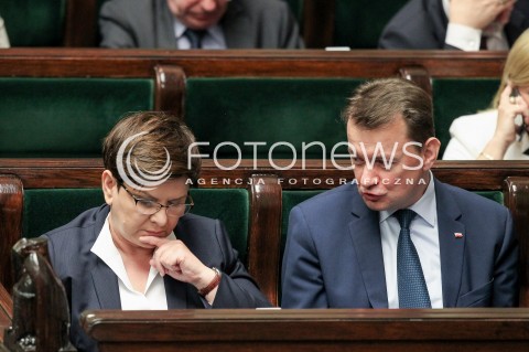  24.05.2017 WARSZAWA SEJM<br />POSIEDZENIE SEJMU RP<br />N/Z PREMIER BEATA SZYDLO MARIUSZ BLASZCZAK<br /> 
