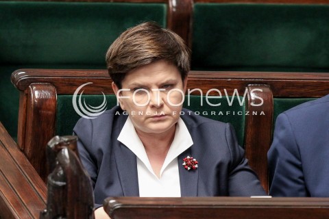  24.05.2017 WARSZAWA SEJM<br />POSIEDZENIE SEJMU RP<br />N/Z PREMIER BEATA SZYDLO<br /> 