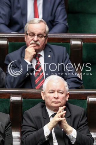  24.05.2017 WARSZAWA SEJM<br />POSIEDZENIE SEJMU RP<br />N/Z JAROSLAW KACZYNSKI LEONARD KRASULSKI<br /> 