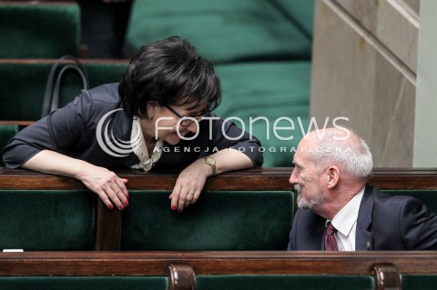  24.05.2017 WARSZAWA SEJM<br />POSIEDZENIE SEJMU RP<br />N/Z MINISTER OBRONY ANTONI MACIEREWICZ ELZBIETA WITEK<br /> 