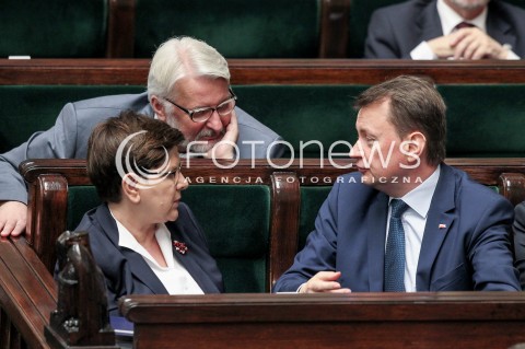  24.05.2017 WARSZAWA SEJM<br />POSIEDZENIE SEJMU RP<br />N/Z PREMIER BEATA SZYDLO MARIUSZ BLASZCZAK WITOLD WASZCZYKOWSKI<br /> 