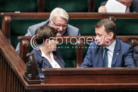  24.05.2017 WARSZAWA SEJM<br />POSIEDZENIE SEJMU RP<br />N/Z PREMIER BEATA SZYDLO MARIUSZ BLASZCZAK WITOLD WASZCZYKOWSKI<br /> 