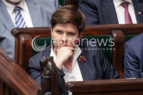  24.05.2017 WARSZAWA SEJM<br />POSIEDZENIE SEJMU RP<br />N/Z PREMIER BEATA SZYDLO<br /> 