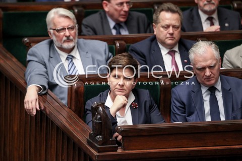  24.05.2017 WARSZAWA SEJM<br />POSIEDZENIE SEJMU RP<br />N/Z BEATA SZYDLO JAROSLAW GOWIN <br /> 