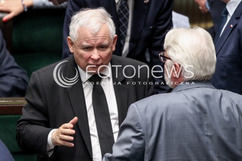  24.05.2017 WARSZAWA SEJM<br />POSIEDZENIE SEJMU RP<br />N/Z JAROSLAW KACZYNSKI WITOLD WASZCZYKOWSKI<br /> 