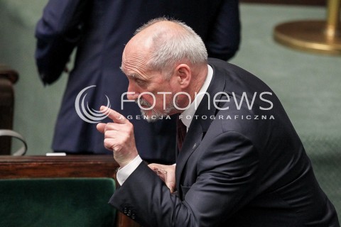  24.05.2017 WARSZAWA SEJM<br />POSIEDZENIE SEJMU RP<br />N/Z MINISTER OBRONY ANTONI MACIEREWICZ<br /> 