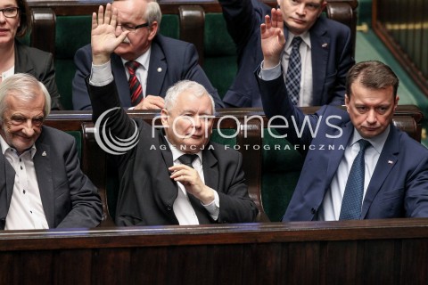  24.05.2017 WARSZAWA SEJM<br />POSIEDZENIE SEJMU RP<br />N/Z JAROSLAW KACZYNSKI MARIUSZ BLASZCZAK<br /> 