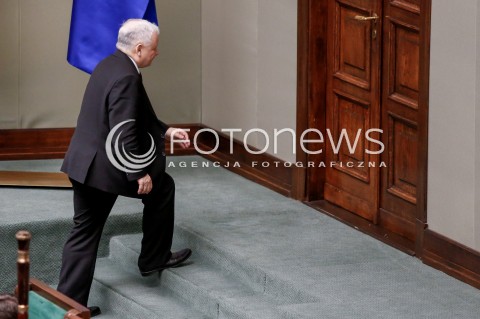 24.05.2017 WARSZAWA SEJM<br />POSIEDZENIE SEJMU RP<br />N/Z JAROSLAW KACZYNSKI WYJSCIE DRZWI<br /> 