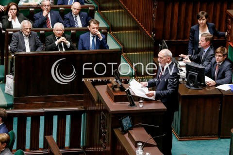  24.05.2017 WARSZAWA SEJM<br />POSIEDZENIE SEJMU RP<br />N/Z SALA OBRAD POSLOWIE JAROSLAW KACZYNSKI MINISTER OBRONY ANTONI MACIEREWICZ<br /> 