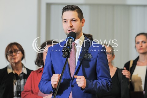  26.05.2017 WARSZAWA MINISTERSTWO SPRAWIEDLIWOSCI<br />KONFERENCJA PRASOWA DOTYCZACA POWOLANIA CZLONKOW RADY SPOLECZNEJ PRZY KOMISJI WERYFIKACYJNEJ<br />N/Z WICEMINISTER PATRYK JAKI<br /> 