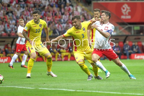  10.06.2017 WARSZAWA PILKA NOZNA <br />FOOTBALL POLISH ELIMINACJE MS 2018<br />MECZ POLSKA - RUMUNIA NA STADIONIE NARODOWYM<br />N/Z ROBERT LEWANDOWSKI  ALIN TOSCA <br /> 