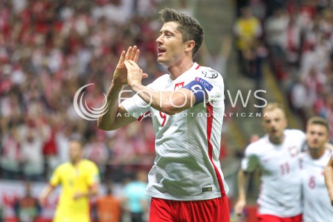  10.06.2017 WARSZAWA PILKA NOZNA <br />FOOTBALL POLISH ELIMINACJE MS 2018<br />MECZ POLSKA - RUMUNIA NA STADIONIE NARODOWYM<br />N/Z ROBERT LEWANDOWSKI RADOSC BRAMKA GOL<br /> 