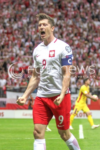  10.06.2017 WARSZAWA PILKA NOZNA <br />FOOTBALL POLISH ELIMINACJE MS 2018<br />MECZ POLSKA - RUMUNIA NA STADIONIE NARODOWYM<br />N/Z ROBERT LEWANDOWSKI RADOSC BRAMKA GOL<br /> 