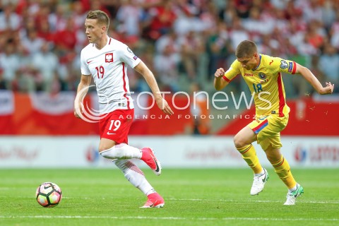  10.06.2017 WARSZAWA PILKA NOZNA <br />FOOTBALL POLISH ELIMINACJE MS 2018<br />MECZ POLSKA - RUMUNIA NA STADIONIE NARODOWYM<br />N/Z PIOTR ZIELINSKI RAZVAN MARIN <br /> 