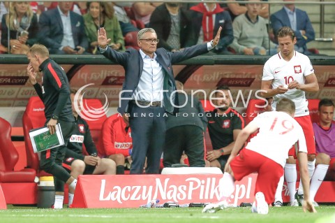  10.06.2017 WARSZAWA PILKA NOZNA <br />FOOTBALL POLISH ELIMINACJE MS 2018<br />MECZ POLSKA - RUMUNIA NA STADIONIE NARODOWYM<br />N/Z ADAM NAWALKA - TRENER REPEZENTACJI POLSKI ( HEAD COACH ) <br /> 