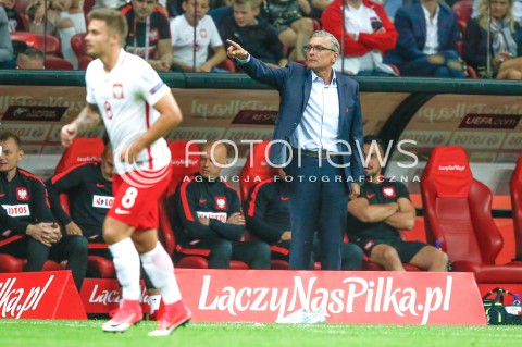 10.06.2017 WARSZAWA PILKA NOZNA <br />FOOTBALL POLISH ELIMINACJE MS 2018<br />MECZ POLSKA - RUMUNIA NA STADIONIE NARODOWYM<br />N/Z ADAM NAWALKA - TRENER REPEZENTACJI POLSKI ( HEAD COACH ) <br /> 