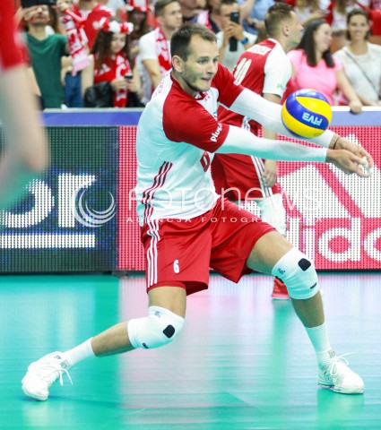 15.06.2017 KATOWICE <br />SIATKOWKA MEZCZYZN <br />LIGA SWIATOWA 2017 <br />FIVB VOLLEYBALL WORLD LEAGUE 2017 <br />MECZ POLSKA - ROSJA ( Poland - Russia ) <br />N/Z BARTOSZ KUREK SYLWETKA <br /> 