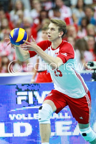  15.06.2017 KATOWICE <br />SIATKOWKA MEZCZYZN <br />LIGA SWIATOWA 2017 <br />FIVB VOLLEYBALL WORLD LEAGUE 2017 <br />MECZ POLSKA - ROSJA ( Poland - Russia ) <br />N/Z ARTUR SZALPUK SYLWETKA <br /> 