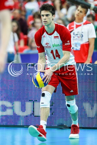  15.06.2017 KATOWICE <br />SIATKOWKA MEZCZYZN <br />LIGA SWIATOWA 2017 <br />FIVB VOLLEYBALL WORLD LEAGUE 2017 <br />MECZ POLSKA - ROSJA ( Poland - Russia ) <br />N/Z ALEKSANDER SLIWKA SYLWETKA <br /> 