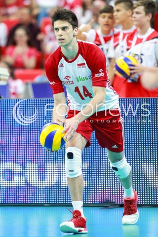  15.06.2017 KATOWICE <br />SIATKOWKA MEZCZYZN <br />LIGA SWIATOWA 2017 <br />FIVB VOLLEYBALL WORLD LEAGUE 2017 <br />MECZ POLSKA - ROSJA ( Poland - Russia ) <br />N/Z ALEKSANDER SLIWKA SYLWETKA <br /> 