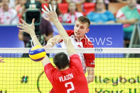  15.06.2017 KATOWICE <br />SIATKOWKA MEZCZYZN <br />LIGA SWIATOWA 2017 <br />FIVB VOLLEYBALL WORLD LEAGUE 2017 <br />MECZ POLSKA - ROSJA ( Poland - Russia ) <br />N/Z MATEUSZ BIENIEK <br /> 
