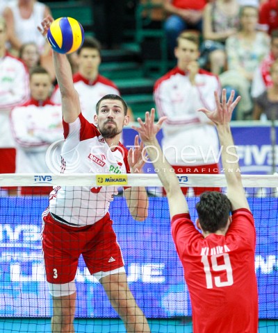  15.06.2017 KATOWICE <br />SIATKOWKA MEZCZYZN <br />LIGA SWIATOWA 2017 <br />FIVB VOLLEYBALL WORLD LEAGUE 2017 <br />MECZ POLSKA - ROSJA ( Poland - Russia ) <br />N/Z DAWID KONARSKI <br /> 