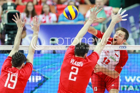  15.06.2017 KATOWICE <br />SIATKOWKA MEZCZYZN <br />LIGA SWIATOWA 2017 <br />FIVB VOLLEYBALL WORLD LEAGUE 2017 <br />MECZ POLSKA - ROSJA ( Poland - Russia ) <br />N/Z MICHAL KUBIAK <br /> 