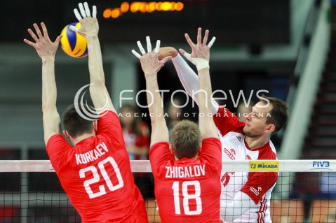  15.06.2017 KATOWICE <br />SIATKOWKA MEZCZYZN <br />LIGA SWIATOWA 2017 <br />FIVB VOLLEYBALL WORLD LEAGUE 2017 <br />MECZ POLSKA - ROSJA ( Poland - Russia ) <br />N/Z BARTOSZ KUREK <br /> 