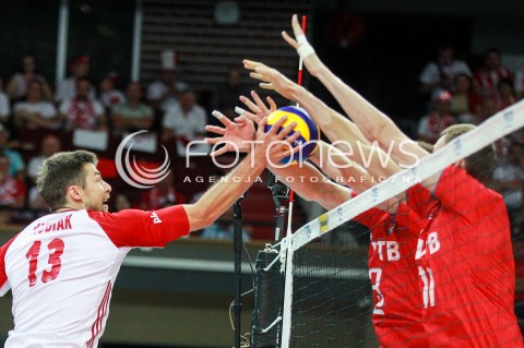  15.06.2017 KATOWICE <br />SIATKOWKA MEZCZYZN <br />LIGA SWIATOWA 2017 <br />FIVB VOLLEYBALL WORLD LEAGUE 2017 <br />MECZ POLSKA - ROSJA ( Poland - Russia ) <br />N/Z MICHAL KUBIAK <br /> 