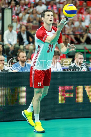  15.06.2017 KATOWICE <br />SIATKOWKA MEZCZYZN <br />LIGA SWIATOWA 2017 <br />FIVB VOLLEYBALL WORLD LEAGUE 2017 <br />MECZ POLSKA - ROSJA ( Poland - Russia ) <br />N/Z RAFAL BUSZEK SYLWETKA <br /> 