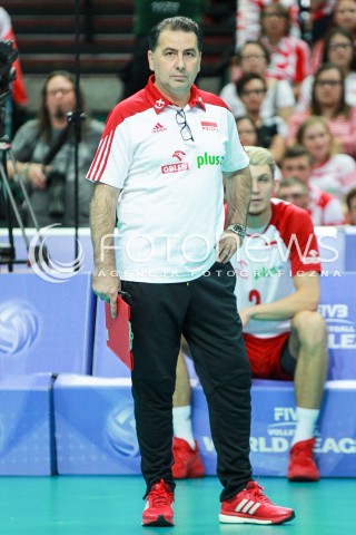  15.06.2017 KATOWICE <br />SIATKOWKA MEZCZYZN <br />LIGA SWIATOWA 2017 <br />FIVB VOLLEYBALL WORLD LEAGUE 2017 <br />MECZ POLSKA - ROSJA ( Poland - Russia ) <br />N/Z FERDINANDO DE GIORGI - I TRENER ( HEAD COACH ) SYLWETKA <br /> 