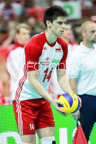  15.06.2017 KATOWICE <br />SIATKOWKA MEZCZYZN <br />LIGA SWIATOWA 2017 <br />FIVB VOLLEYBALL WORLD LEAGUE 2017 <br />MECZ POLSKA - ROSJA ( Poland - Russia ) <br />N/Z ALEKSANDER SLIWKA SYLWETKA <br /> 