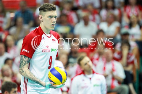  15.06.2017 KATOWICE <br />SIATKOWKA MEZCZYZN <br />LIGA SWIATOWA 2017 <br />FIVB VOLLEYBALL WORLD LEAGUE 2017 <br />MECZ POLSKA - ROSJA ( Poland - Russia ) <br />N/Z BARTLOMIEJ LEMANSKI SYLWETKA <br /> 