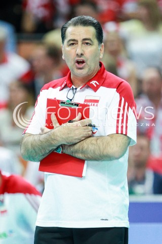  15.06.2017 KATOWICE <br />SIATKOWKA MEZCZYZN <br />LIGA SWIATOWA 2017 <br />FIVB VOLLEYBALL WORLD LEAGUE 2017 <br />MECZ POLSKA - ROSJA ( Poland - Russia ) <br />N/Z FERDINANDO DE GIORGI - I TRENER ( HEAD COACH ) SYLWETKA <br /> 