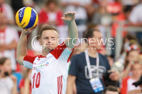  17.06.2017 LODZ <br />SIATKOWKA MEZCZYZN <br />LIGA SWIATOWA 2017 <br />FIVB VOLLEYBALL WORLD LEAGUE 2017 <br />MECZ POLSKA - IRAN ( Poland - Iran ) <br />N/Z DAMIAN WOJTASZEK SYLWETKA <br /> 