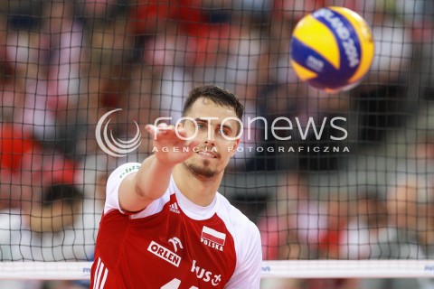  17.06.2017 LODZ <br />SIATKOWKA MEZCZYZN <br />LIGA SWIATOWA 2017 <br />FIVB VOLLEYBALL WORLD LEAGUE 2017 <br />MECZ POLSKA - IRAN ( Poland - Iran ) <br />N/Z FABIAN DRZYZGA SYLWETKA <br /> 