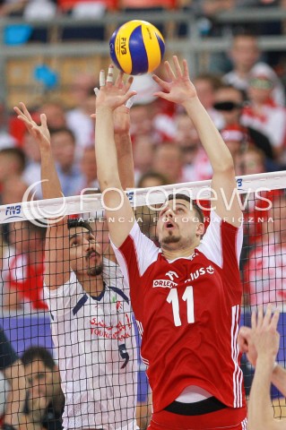  17.06.2017 LODZ <br />SIATKOWKA MEZCZYZN <br />LIGA SWIATOWA 2017 <br />FIVB VOLLEYBALL WORLD LEAGUE 2017 <br />MECZ POLSKA - IRAN ( Poland - Iran ) <br />N/Z FABIAN DRZYZGA FARHAD GHAEMI <br /> 