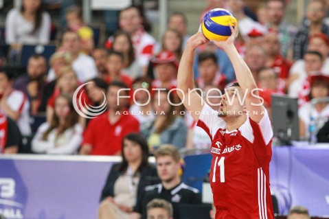  17.06.2017 LODZ <br />SIATKOWKA MEZCZYZN <br />LIGA SWIATOWA 2017 <br />FIVB VOLLEYBALL WORLD LEAGUE 2017 <br />MECZ POLSKA - IRAN ( Poland - Iran ) <br />N/Z FABIAN DRZYZGA SYLWETKA <br /> 