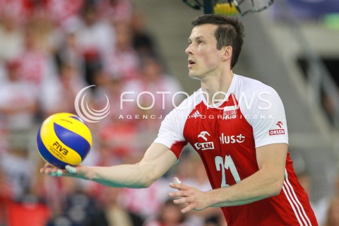  17.06.2017 LODZ <br />SIATKOWKA MEZCZYZN <br />LIGA SWIATOWA 2017 <br />FIVB VOLLEYBALL WORLD LEAGUE 2017 <br />MECZ POLSKA - IRAN ( Poland - Iran ) <br />N/Z RAFAL BUSZEK SYLWETKA <br /> 