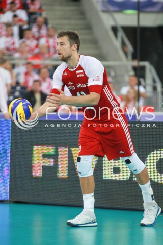  17.06.2017 LODZ <br />SIATKOWKA MEZCZYZN <br />LIGA SWIATOWA 2017 <br />FIVB VOLLEYBALL WORLD LEAGUE 2017 <br />MECZ POLSKA - IRAN ( Poland - Iran ) <br />N/Z MICHAL KUBIAK SYLWETKA <br /> 