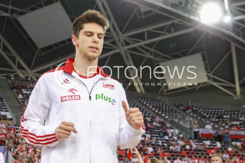  18.06.2017 LODZ <br />SIATKOWKA MEZCZYZN <br />LIGA SWIATOWA 2017 <br />FIVB VOLLEYBALL WORLD LEAGUE 2017 <br />MECZ POLSKA - IRAN ( Poland - USA ) <br />N/Z ALEKSANDER SLIWKA SYLWETKA <br /> 