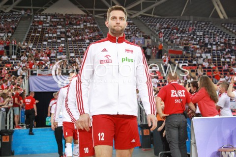  18.06.2017 LODZ <br />SIATKOWKA MEZCZYZN <br />LIGA SWIATOWA 2017 <br />FIVB VOLLEYBALL WORLD LEAGUE 2017 <br />MECZ POLSKA - IRAN ( Poland - USA ) <br />N/Z GRZEGORZ LOMACZ SYLWETKA <br /> 