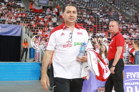  18.06.2017 LODZ <br />SIATKOWKA MEZCZYZN <br />LIGA SWIATOWA 2017 <br />FIVB VOLLEYBALL WORLD LEAGUE 2017 <br />MECZ POLSKA - IRAN ( Poland - USA ) <br />N/Z FERDINANDO DE GIORGI - I TRENER ( HEAD COACH ) SYLWETKA <br /> 
