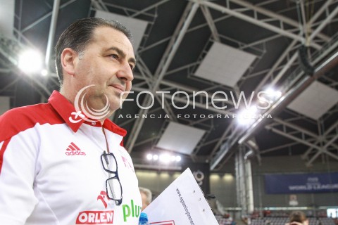  18.06.2017 LODZ <br />SIATKOWKA MEZCZYZN <br />LIGA SWIATOWA 2017 <br />FIVB VOLLEYBALL WORLD LEAGUE 2017 <br />MECZ POLSKA - IRAN ( Poland - USA ) <br />N/Z FERDINANDO DE GIORGI - I TRENER ( HEAD COACH ) SYLWETKA <br /> 