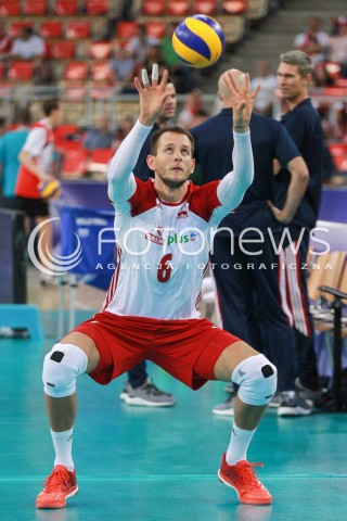  18.06.2017 LODZ <br />SIATKOWKA MEZCZYZN <br />LIGA SWIATOWA 2017 <br />FIVB VOLLEYBALL WORLD LEAGUE 2017 <br />MECZ POLSKA - IRAN ( Poland - USA ) <br />N/Z BARTOSZ KUREK SYLWETKA <br /> 