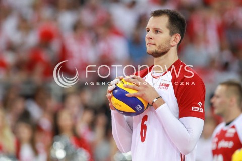  18.06.2017 LODZ <br />SIATKOWKA MEZCZYZN <br />LIGA SWIATOWA 2017 <br />FIVB VOLLEYBALL WORLD LEAGUE 2017 <br />MECZ POLSKA - IRAN ( Poland - USA ) <br />N/Z BARTOSZ KUREK SYLWETKA <br /> 