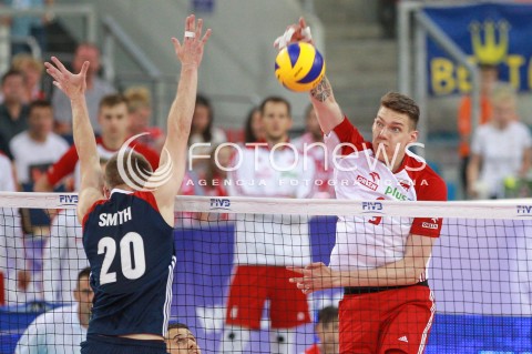  18.06.2017 LODZ <br />SIATKOWKA MEZCZYZN <br />LIGA SWIATOWA 2017 <br />FIVB VOLLEYBALL WORLD LEAGUE 2017 <br />MECZ POLSKA - IRAN ( Poland - USA ) <br />N/Z BARTLOMIEJ LEMANSKI <br /> 