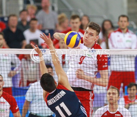  18.06.2017 LODZ <br />SIATKOWKA MEZCZYZN <br />LIGA SWIATOWA 2017 <br />FIVB VOLLEYBALL WORLD LEAGUE 2017 <br />MECZ POLSKA - IRAN ( Poland - USA ) <br />N/Z BARTLOMIEJ LEMANSKI <br /> 