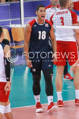  18.06.2017 LODZ <br />SIATKOWKA MEZCZYZN <br />LIGA SWIATOWA 2017 <br />FIVB VOLLEYBALL WORLD LEAGUE 2017 <br />MECZ POLSKA - IRAN ( Poland - USA ) <br />N/Z GARRETT MUAGUTUTIA SYLWETKA RADOSC EMOCJE <br /> 