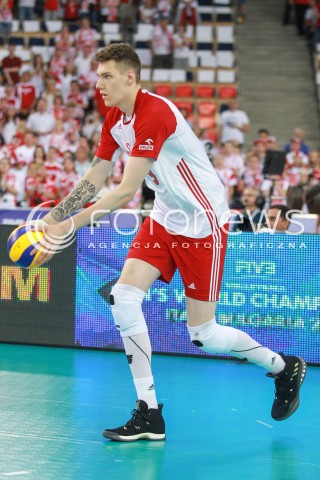  18.06.2017 LODZ <br />SIATKOWKA MEZCZYZN <br />LIGA SWIATOWA 2017 <br />FIVB VOLLEYBALL WORLD LEAGUE 2017 <br />MECZ POLSKA - IRAN ( Poland - USA ) <br />N/Z BARTLOMIEJ LEMANSKI SYLWETKA <br /> 